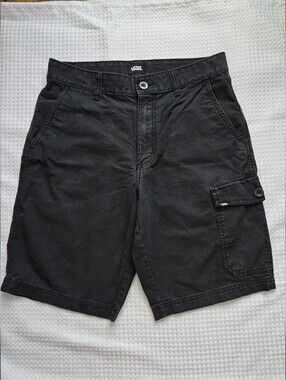 Vans Mens Black Cargo Shorts Size 30